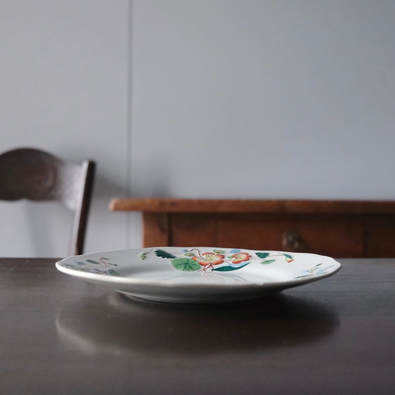 クレイユモントロー_レリーフ皿_フランスアンティーク_025 Creil & Montereau レリーフ皿 彩色皿 平皿 φ21.3cm クレイユ