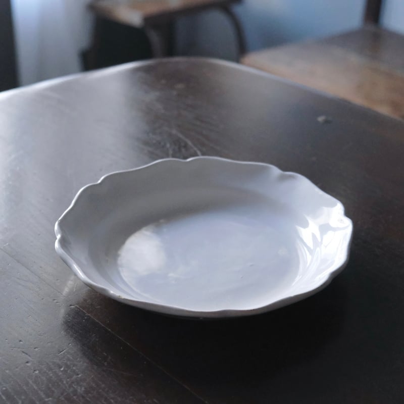 Moustiers ムスティエ X印入り 花リム 八角皿 オクトゴナル皿 φ21cm