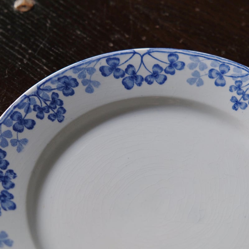 U&C SARREGUEMINES サルグミンヌ VICHY クローバー 平皿 リム皿 デザー