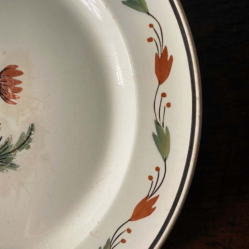 18世紀後期-19世紀前期 LONGWY 刻印 ロンウィ ファイアンスフィーヌ