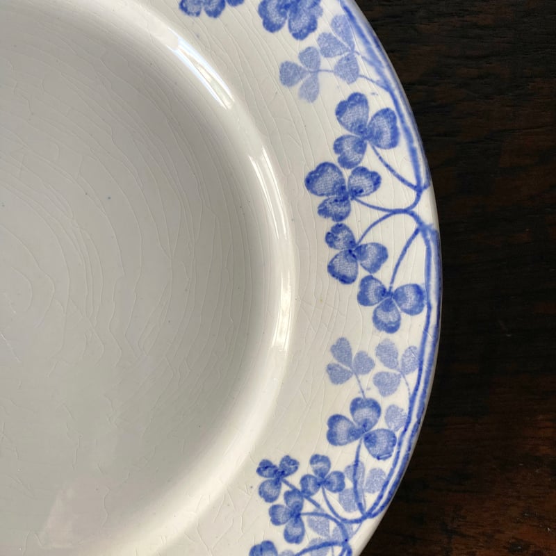 U&C SARREGUEMINES サルグミンヌ VICHY クローバー 平皿 リム皿 デザー