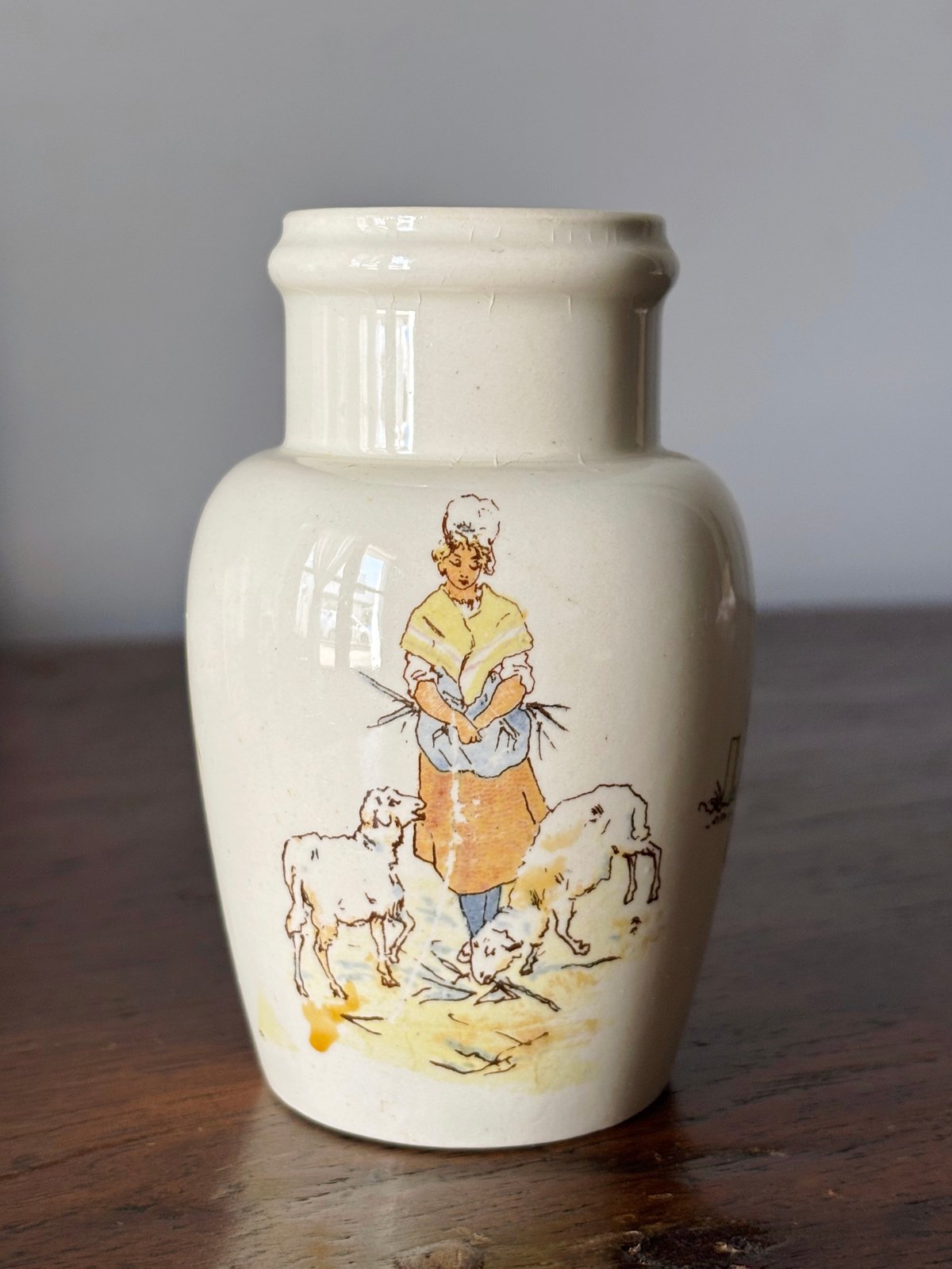 フランスアンティーク　リュネビル　マスタードポット Lunéville リュネヴィル マスタードポット h9.8cm フランス