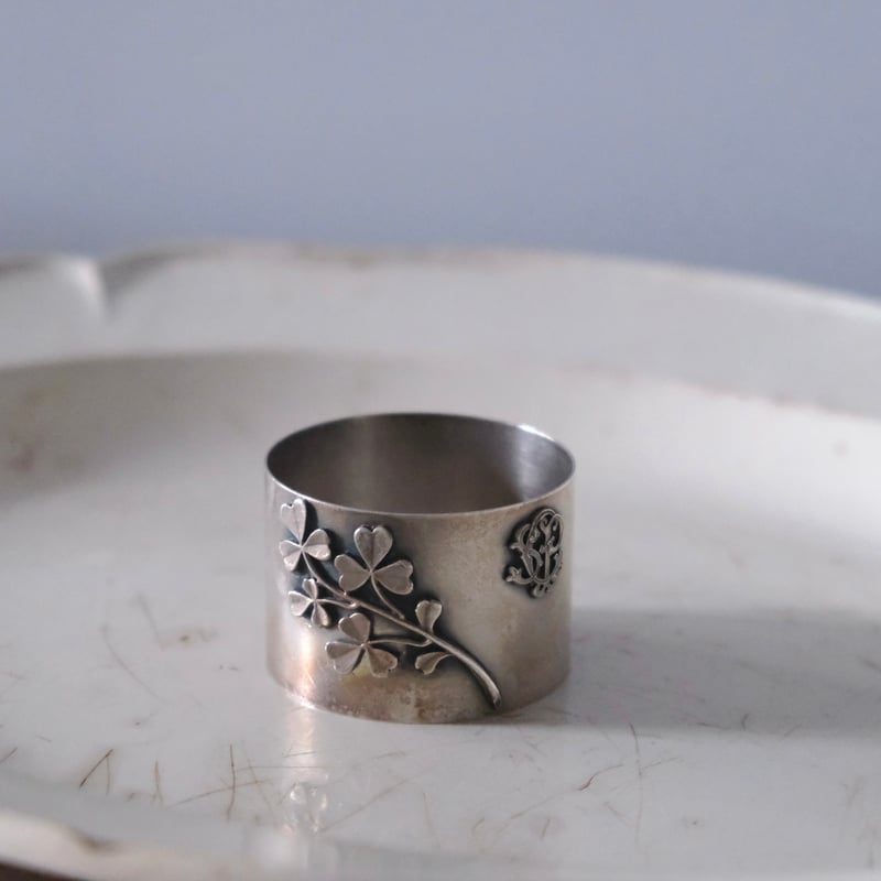 フランス　シルバーナプキンリング　純銀 フランス シルバーナプキンリング 純銀 フランス「ナプキンリング（大