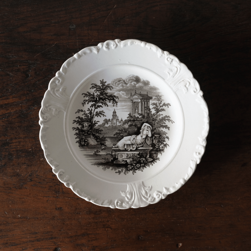 決算特別セール 19世紀中期 DAVID JOHNSTON（ボルドー 窯）美しい更紗