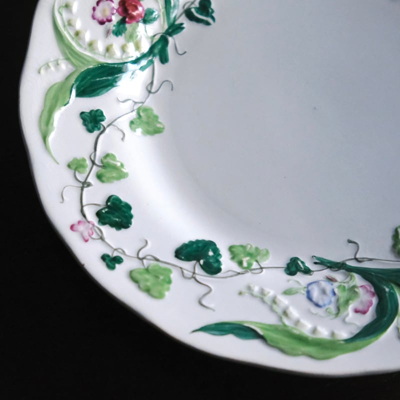 Creil&Montereau Flora Muguet デザート皿 彩色 φ21.5cm ク