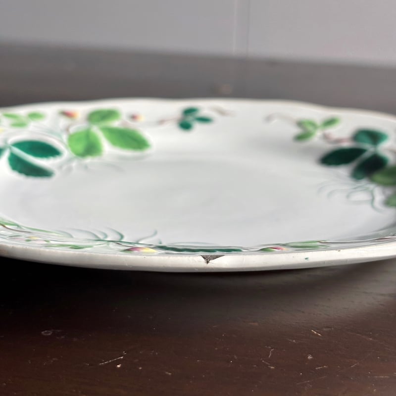 Creil&Montereau Fraise ジョルジュサンド 彩色 いちご レリーフ