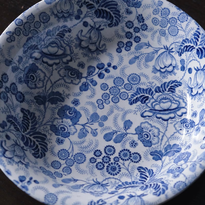 訳有19世紀ボルドー窯　 タピスリ－柄　オクトゴナル蓋付シュクリエ　フランス David Johnston/Bordeaux ボルドー タピスリー コンポティエ コンポート