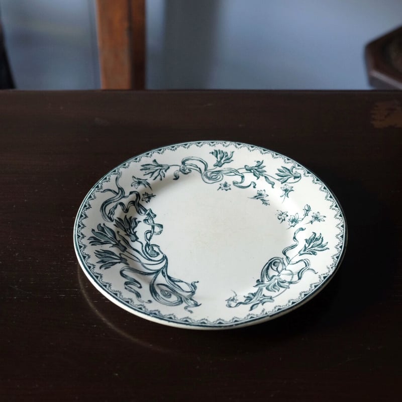 サラン Salins Herbier エルビエ 押し花柄 デザート 皿 アンティーク b