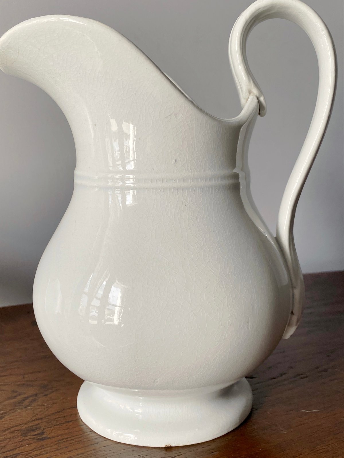 Gien 白 ピシェ h21.5cm フランス アンティーク 0501716 | jinen_ Gien 白 ピシェ h21.5cm フランス アンティーク 0501716 | jinen_