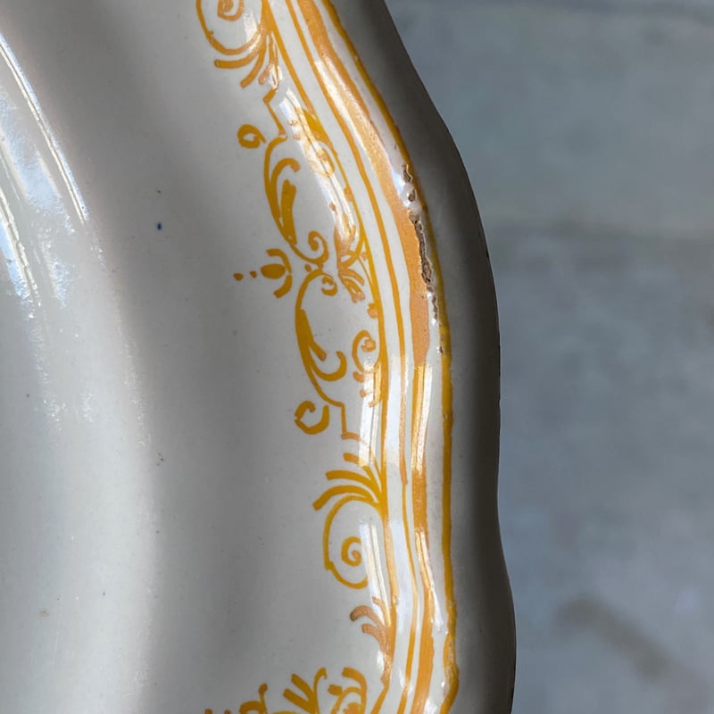 18世紀 ムスティエ 花絵皿 アンティーク 050470 | jinen_antique