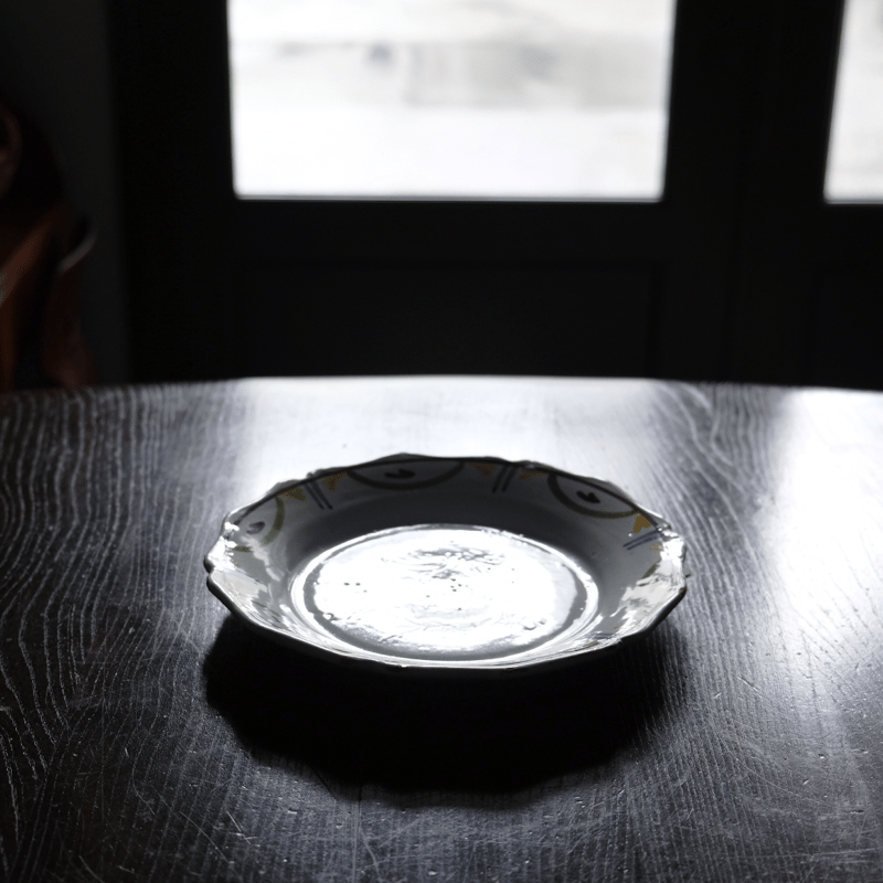 ヌヴェール Nevers 洋梨 平皿 リム皿 φ22.5cm フランス アンティーク