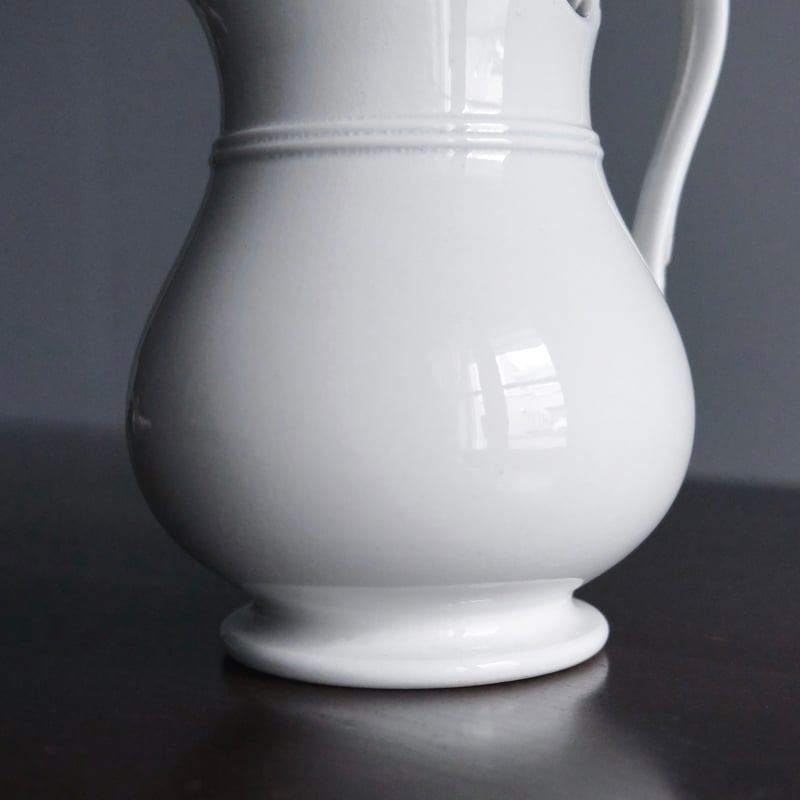 Choisy le Roi ショワジールロワ 白 ピシェ ピッチャー 花器 花瓶 h19.5