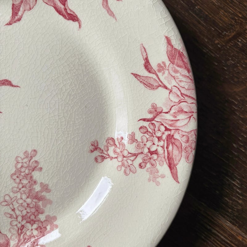 Gien Lilas ジアン リラ 平皿 デザート皿 φ21.5cm フランス