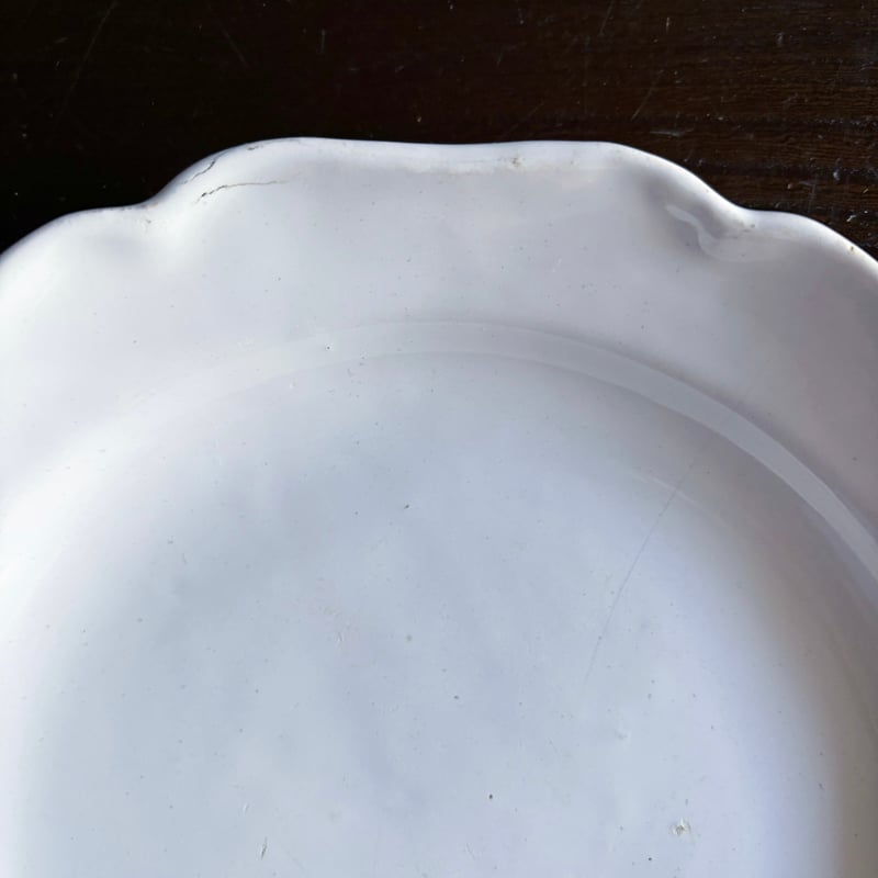 Moustiers ムスティエ X印入り 花リム 八角皿 オクトゴナル皿 φ21cm