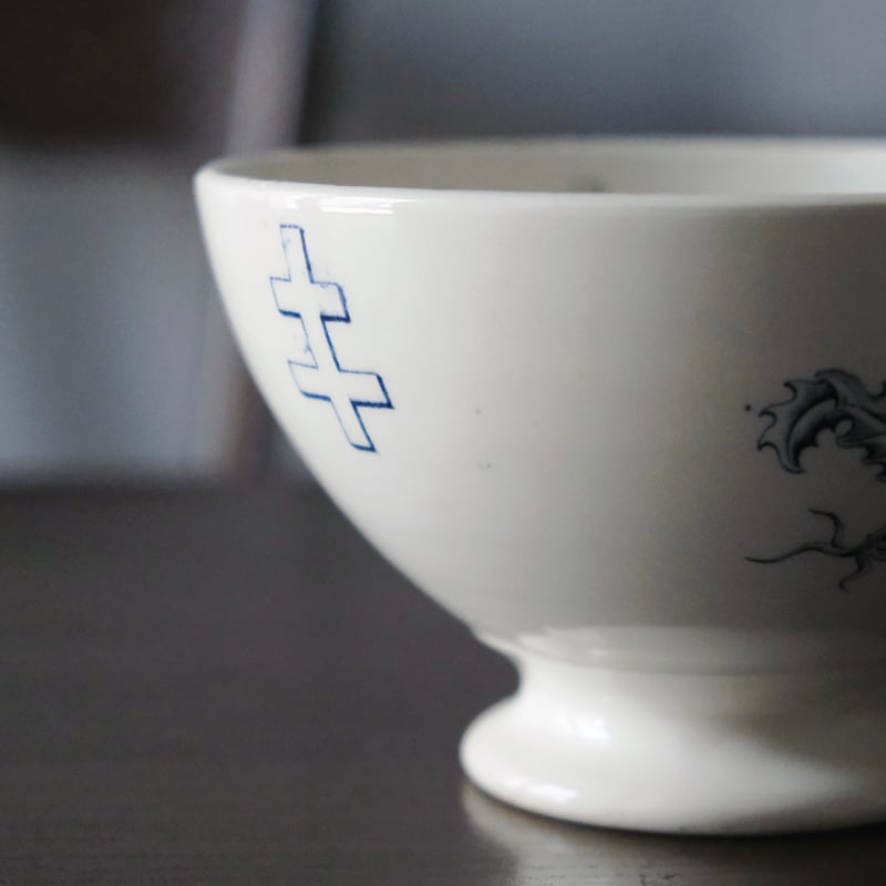 レア✨リュネヴィル　ロレーヌ　十字　ウジェニー　ボウル　フランス　アンティーク レア✨リュネヴィル ロレーヌ 十字 ウジェニー ボウル フランス