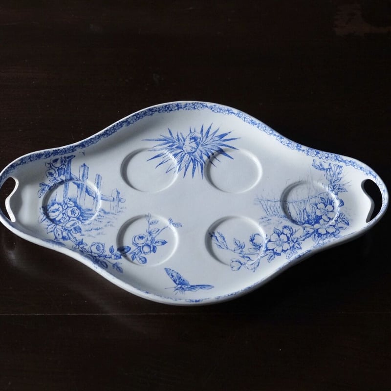 【希少】フランスアンティーク　エミールブルジョワ　あざみのプレート 希少】フランスアンティーク エミールブルジョワ あざみの