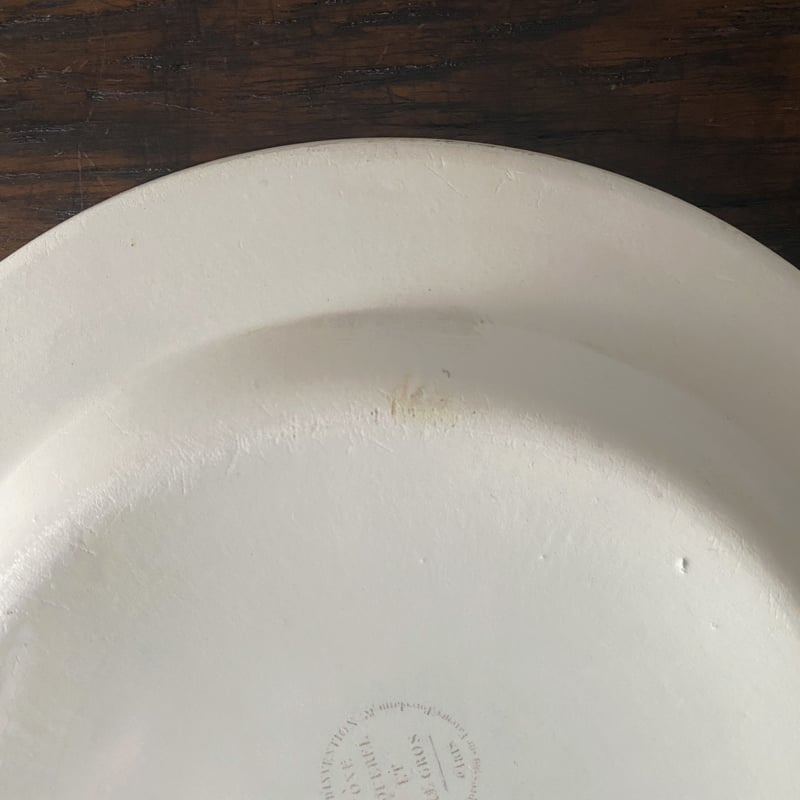 ファイアンスフィーヌ クレイユ 肖像 グリザイユ皿 バイエルン王