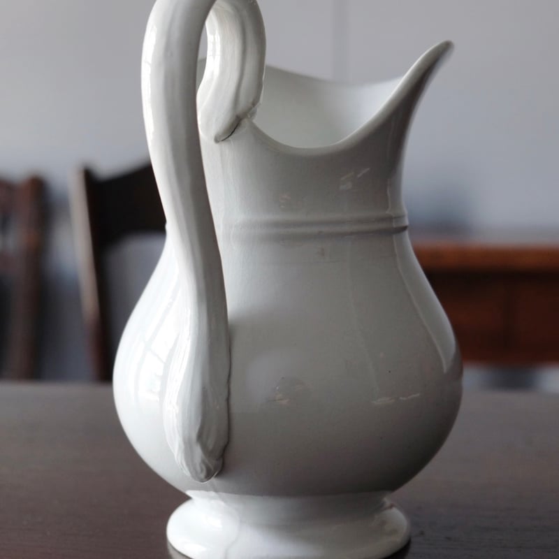Gien 白 ピシェ h21.5cm フランス アンティーク 0501716 | jinen_ Gien 白 ピシェ h21.5cm フランス アンティーク 0501716 | jinen_