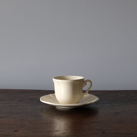 ディゴワン＆サルグミンヌ 花リム コーヒー カップ＆ソーサー アンティーク a050360