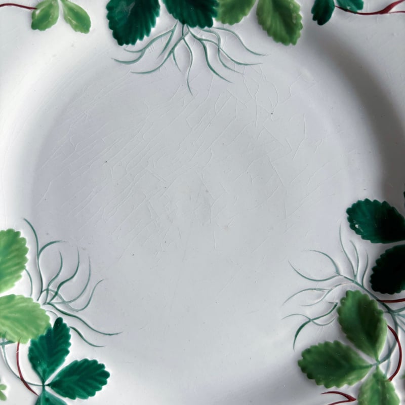 Creil&Montereau Fraise ジョルジュサンド 彩色 いちご レリーフ