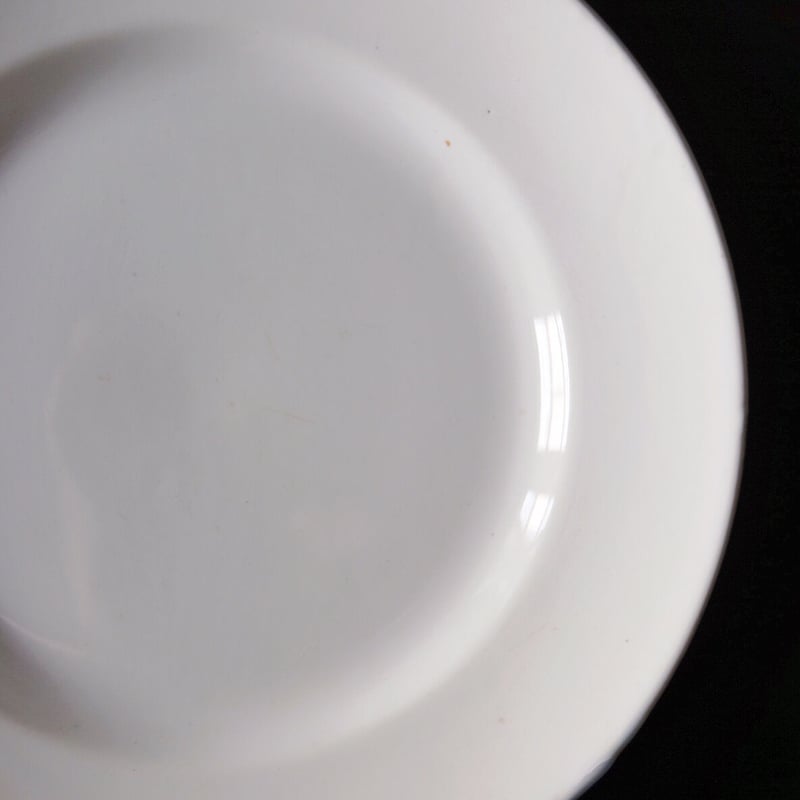 GIEN ジアン 平皿 白皿 リム皿 φ22cm フランス アンティーク