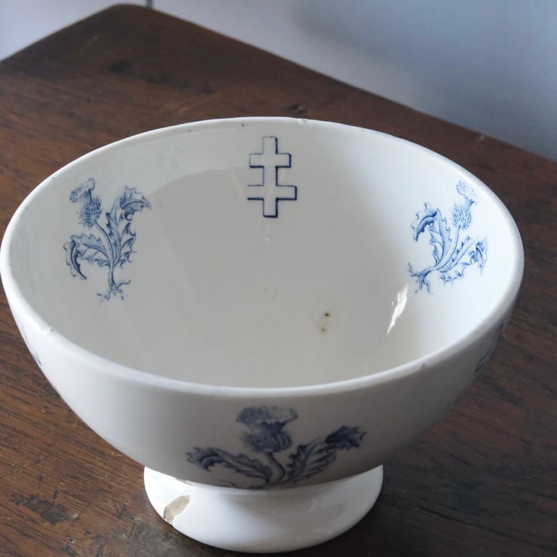レア✨リュネヴィル　ロレーヌ　十字　ウジェニー　ボウル　フランス　アンティーク レア✨リュネヴィル ロレーヌ 十字 ウジェニー ボウル フランス