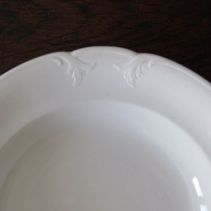 1800年代後期 サルグミンヌ 深皿 レリーフ 皿 アンティーク a 050461