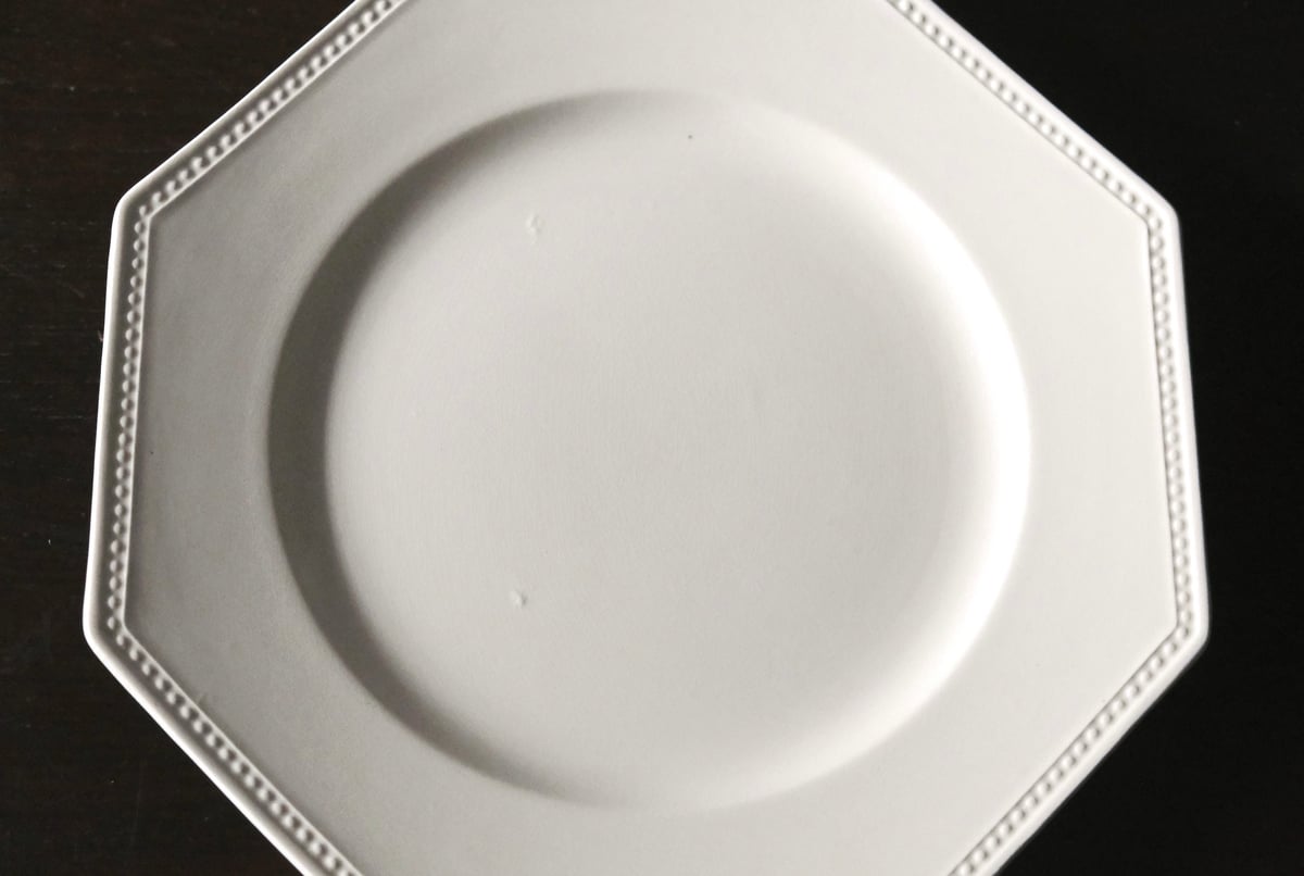 希少◇19世紀クリームウェア レースレリーフ深皿サルグミンヌオクトゴ