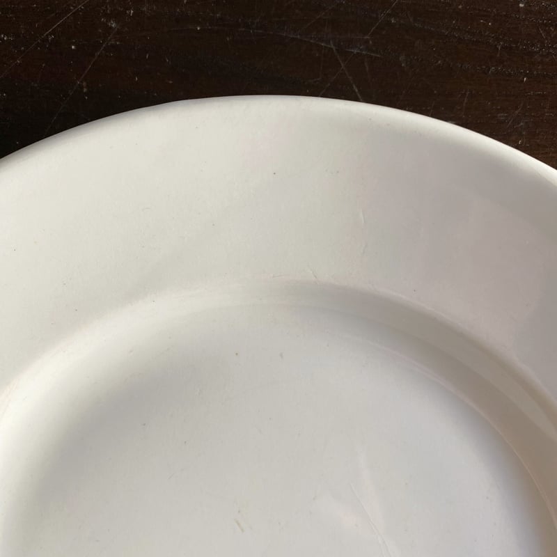 GIEN ジアン 平皿 白皿 リム皿 φ21.5cm フランス アンティーク