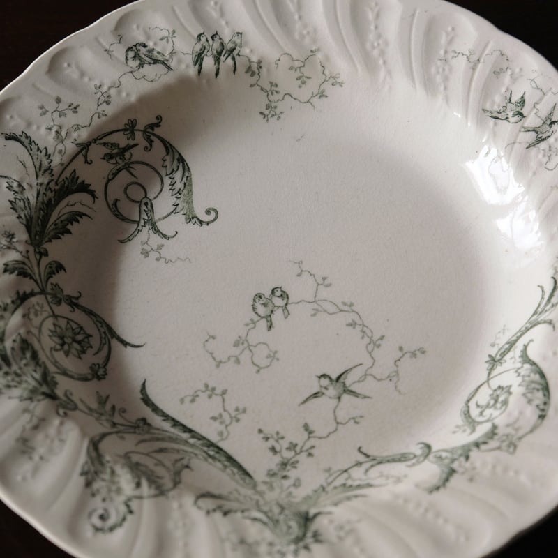 Gien Rinceaux ジアン ランソー 深皿 平皿 φ24cm アンティーク