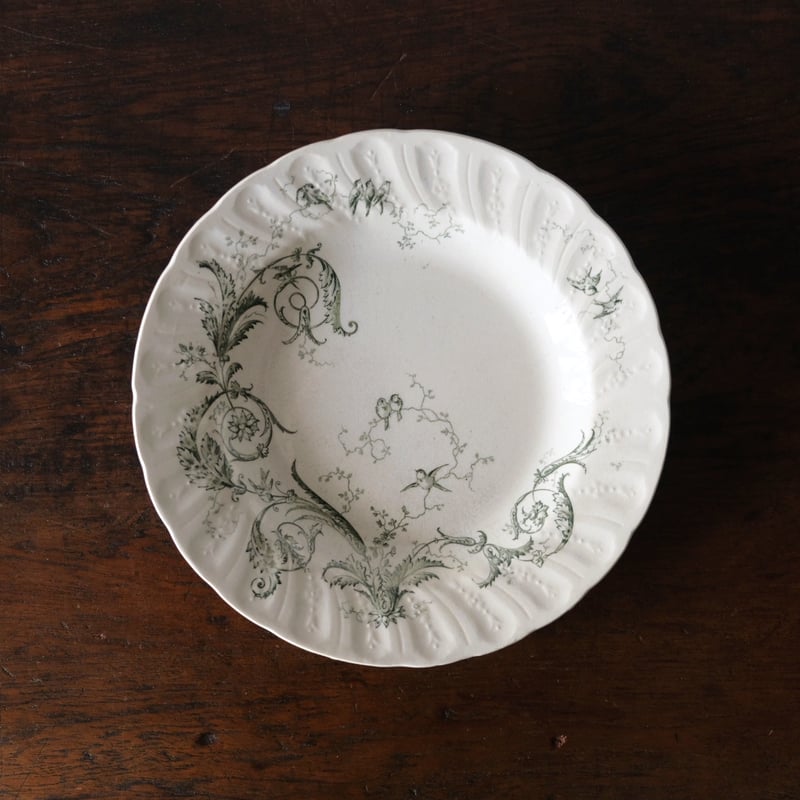 Gien Rinceaux ジアン ランソー 深皿 平皿 φ24cm アンティーク Gien Rinceaux ジアン ランソー 深皿 平皿 φ24cm アンティーク