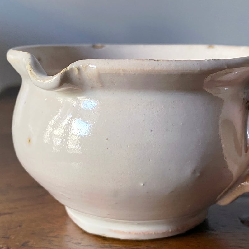 白釉 手つき 片口 カップ フランス アンティーク 0501653 | jinen_antique