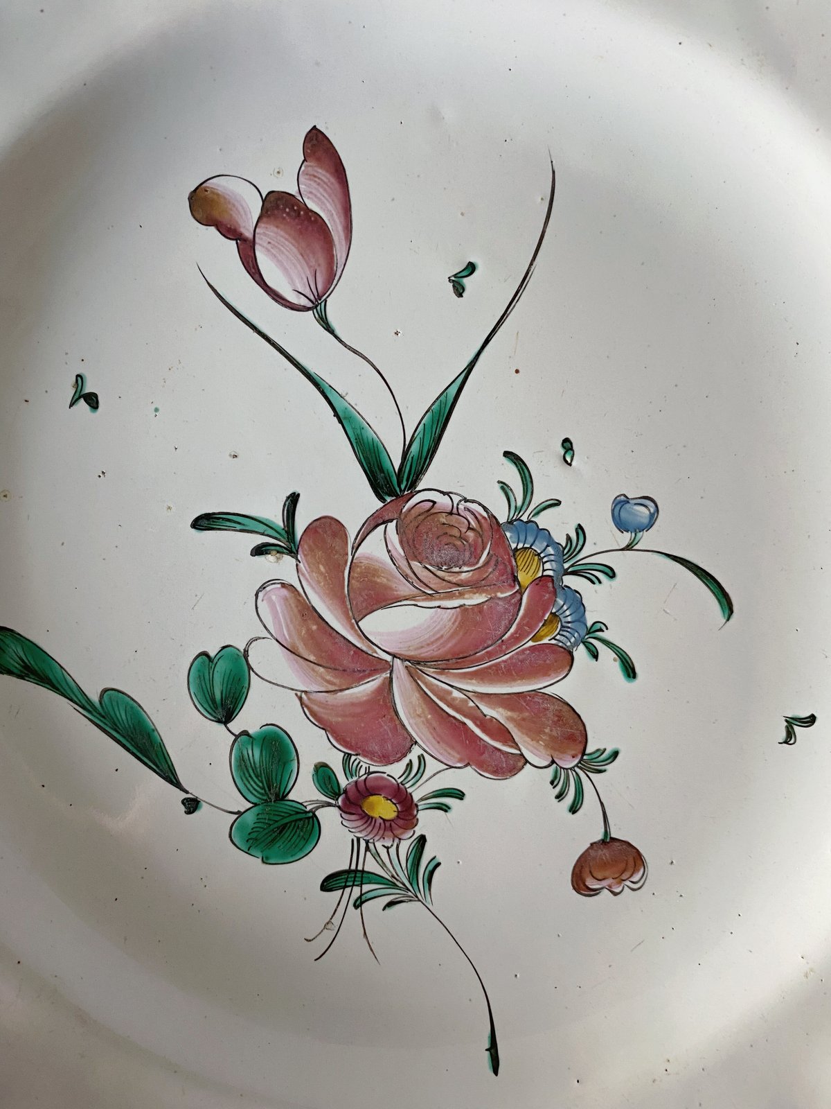 英国アンティーク古ダービー18世紀エドワーズウィザーズ 薔薇絵付けの