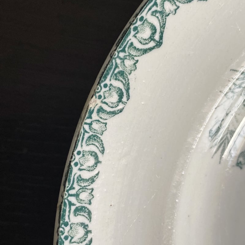 サンタマン ミュゲ MUGUET 鈴蘭 深皿 リム皿 φ21.8cm フランス サンタマン ミュゲ MUGUET 鈴蘭 深皿 リム皿 φ21.8cm フランス