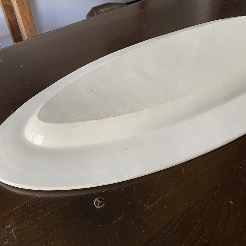モントロー Montereau ポワソン 皿 白皿 75.7cm アンティーク 0501125