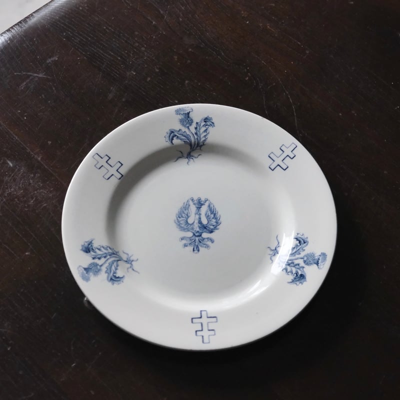 K&G Lunéville ロレーヌ 十字 紋章ディナー 皿 φ23.8cm フランス アンテ