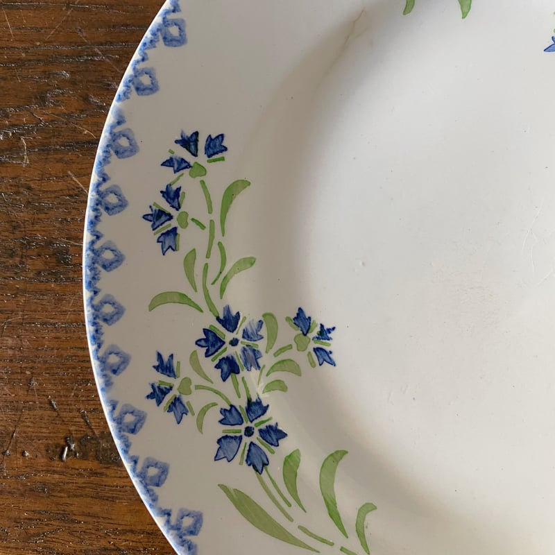 CHOISY LE ROI ショワジールロワ 矢車菊 平皿 φ20.5cm アンティーク b