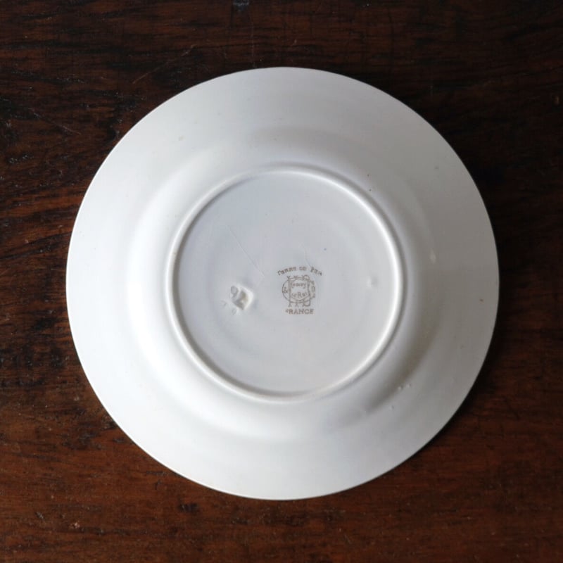 フランス　アンティーク　19世紀　ショワジールロワ 矢車菊柄　2枚 フランスアンティーク19世紀ショワジールロワ 矢車菊柄2枚