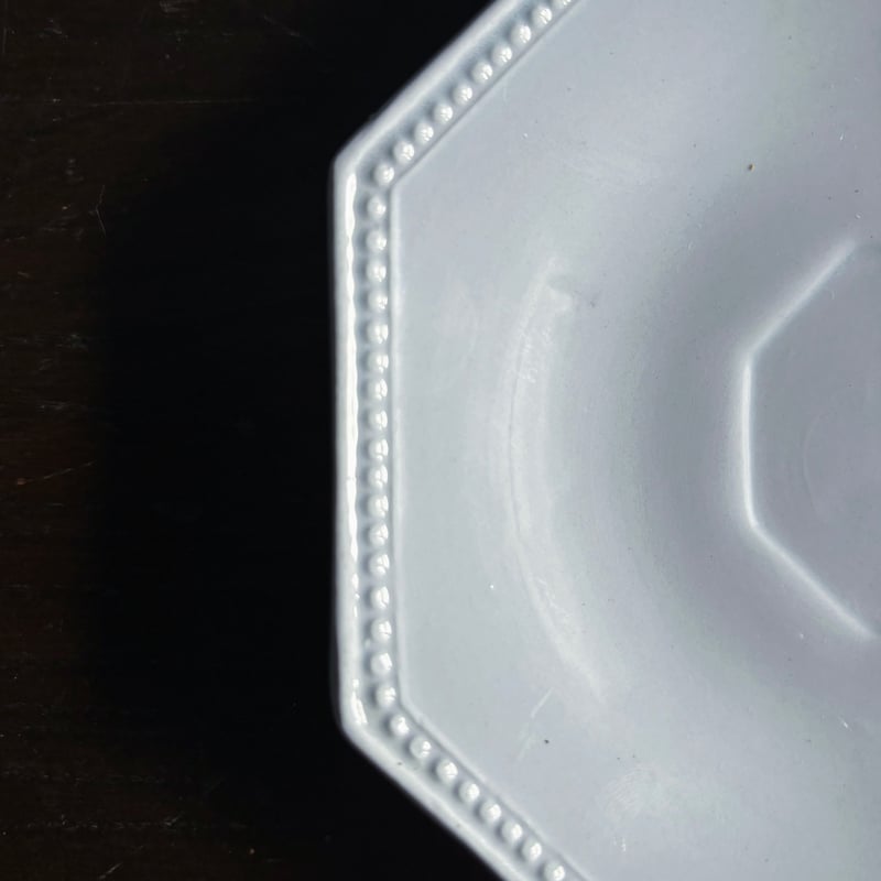 Creil&Montereau 水色 オクトゴナル カップ アンド ソーサー