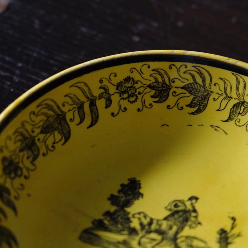 LL&T Montereau モントロー 黄色 ティーボウル ソーサー 小皿 フランス