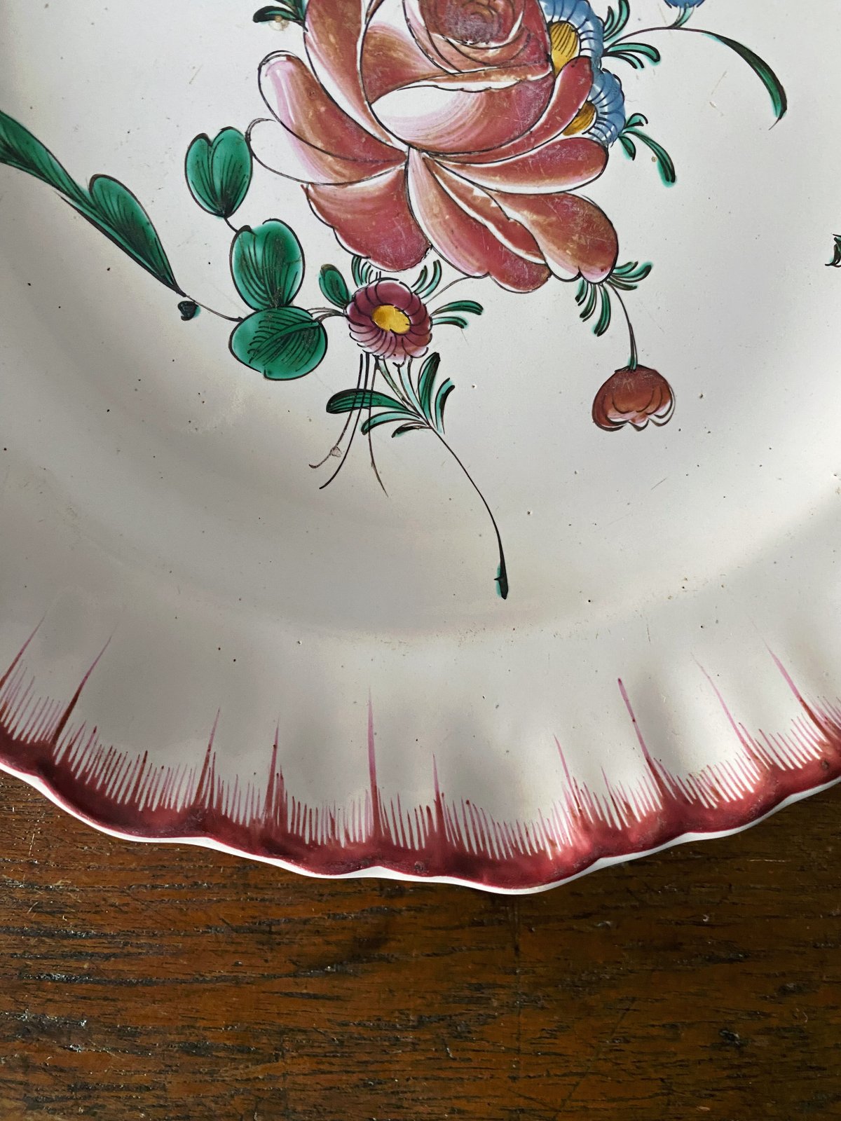 英国アンティーク古ダービー18世紀エドワーズウィザーズ 薔薇絵付けの