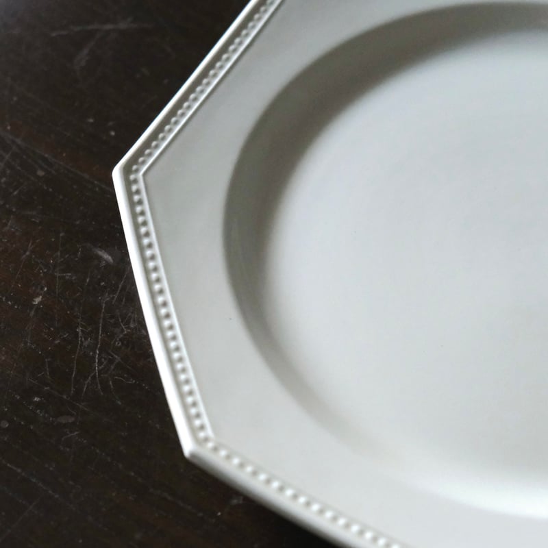 半月刻印 Creil&Montereau オクトゴナル 平皿 クレイユモントロー