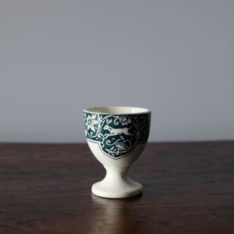 France antique 空色の縞とエッグスタンド アンティーク France antique 空色の縞とエッグスタンド アンティーク