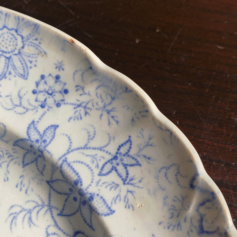 レア フランス アンティーク ボルドー窯 タピスリ スクエアプレート