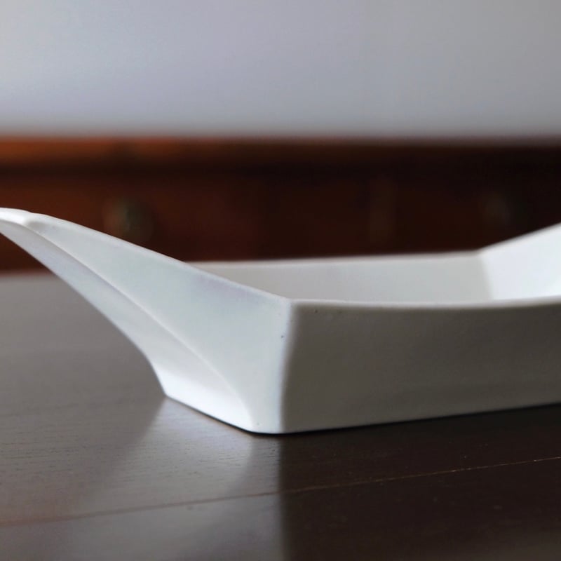 19世紀初期 白磁 舟形ラヴィエ フランス アンティーク 0501741