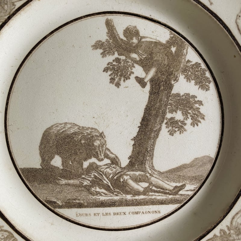セーブル Sevres グリザイユ 平皿 デザート皿 φ21.3cm ファイアンス