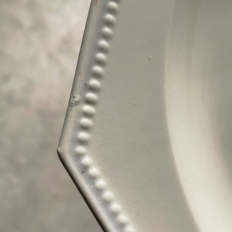 初期モントロー　ファイアンスフィーヌ　オクトゴナル平皿　フランスアンティーク 1800年代初期 ファイアンスフィーヌ モントロー オクトゴナル