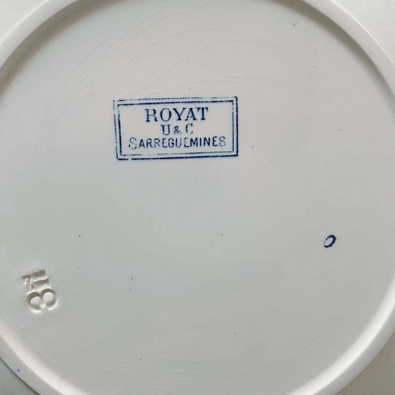 royat サルグミンヌ　平皿　フランス　アンティーク　プレート フランスアンティーク sarreguemines（サルグミンヌ）”ROYAT