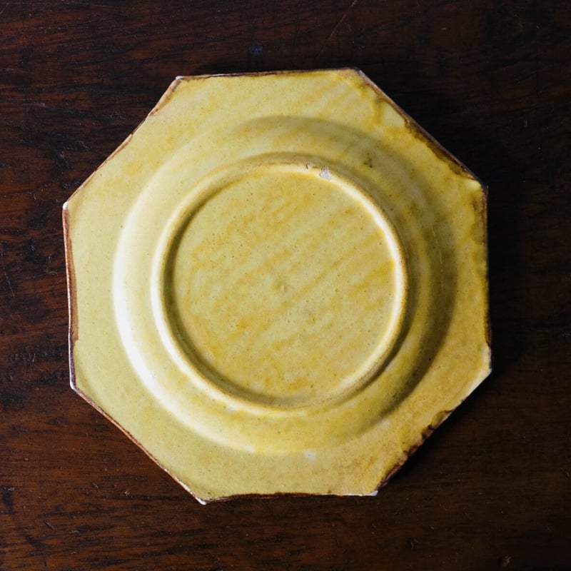 ヴァロリス 窯 オクトゴナル マスタード 色 プレート ヴィンテージ