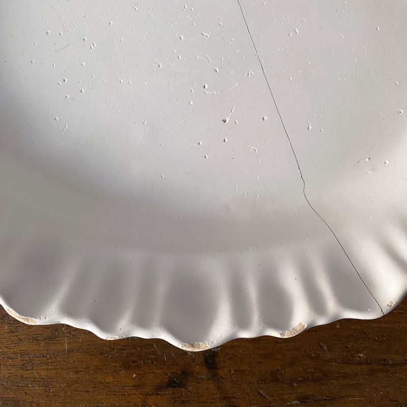Moustiers ムスティエ フリル リム皿 オーバル皿 楕円皿 30.8cm Moustiers ムスティエ フリル リム皿 オーバル皿 楕円皿 30.8cm